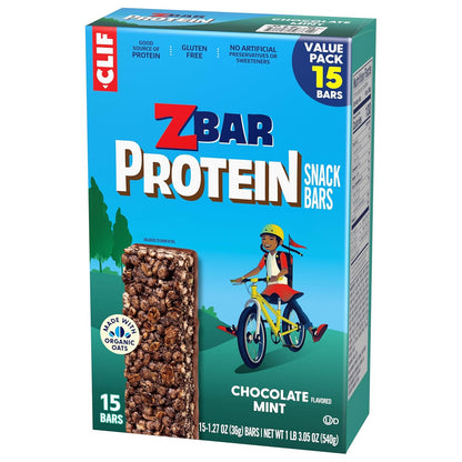 Zbar Protein – Better-For-You Snack for Whole Family Nutrition, Non-GMO Bars (15 Pack)