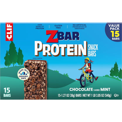 Zbar Protein – Better-For-You Snack for Whole Family Nutrition, Non-GMO Bars (15 Pack)