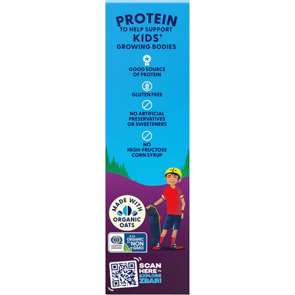 Zbar Protein Chocolate Chip - Lunchbox-Safe Kids Snack Bars Made with Organic Oats, No HFCS or Artificial Sweeteners (15 Pack)