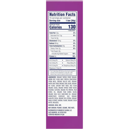 Zbar Protein Chocolate Chip - Lunchbox-Safe Kids Snack Bars Made with Organic Oats, No HFCS or Artificial Sweeteners (15 Pack)