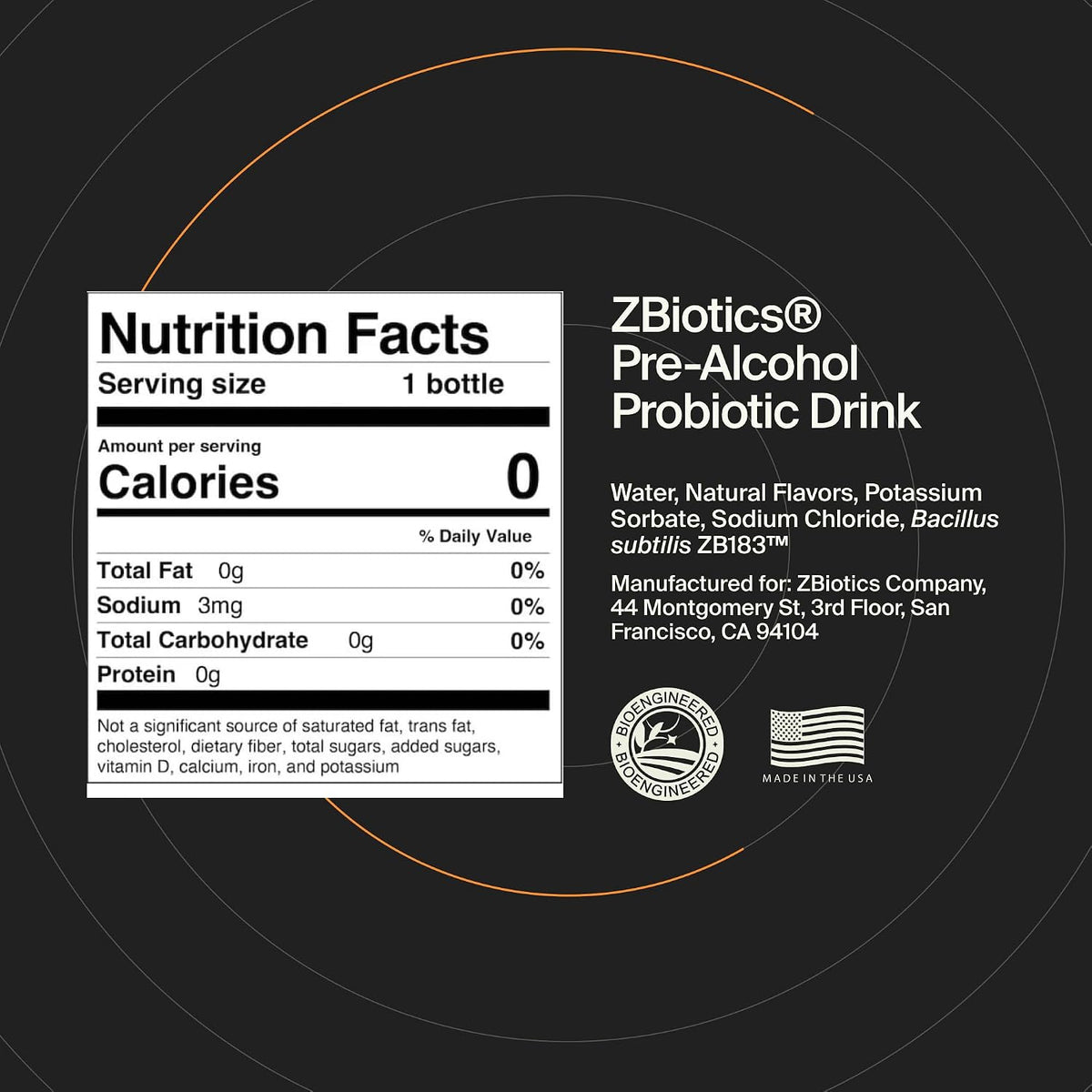 ZBiotics Pre-Alcohol Probiotic — Pre-Event Hydration and Recovery Habit for Mindful Social Calendars