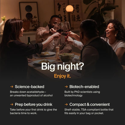ZBiotics Pre-Alcohol Probiotic — Pre-Event Hydration and Recovery Habit for Mindful Social Calendars