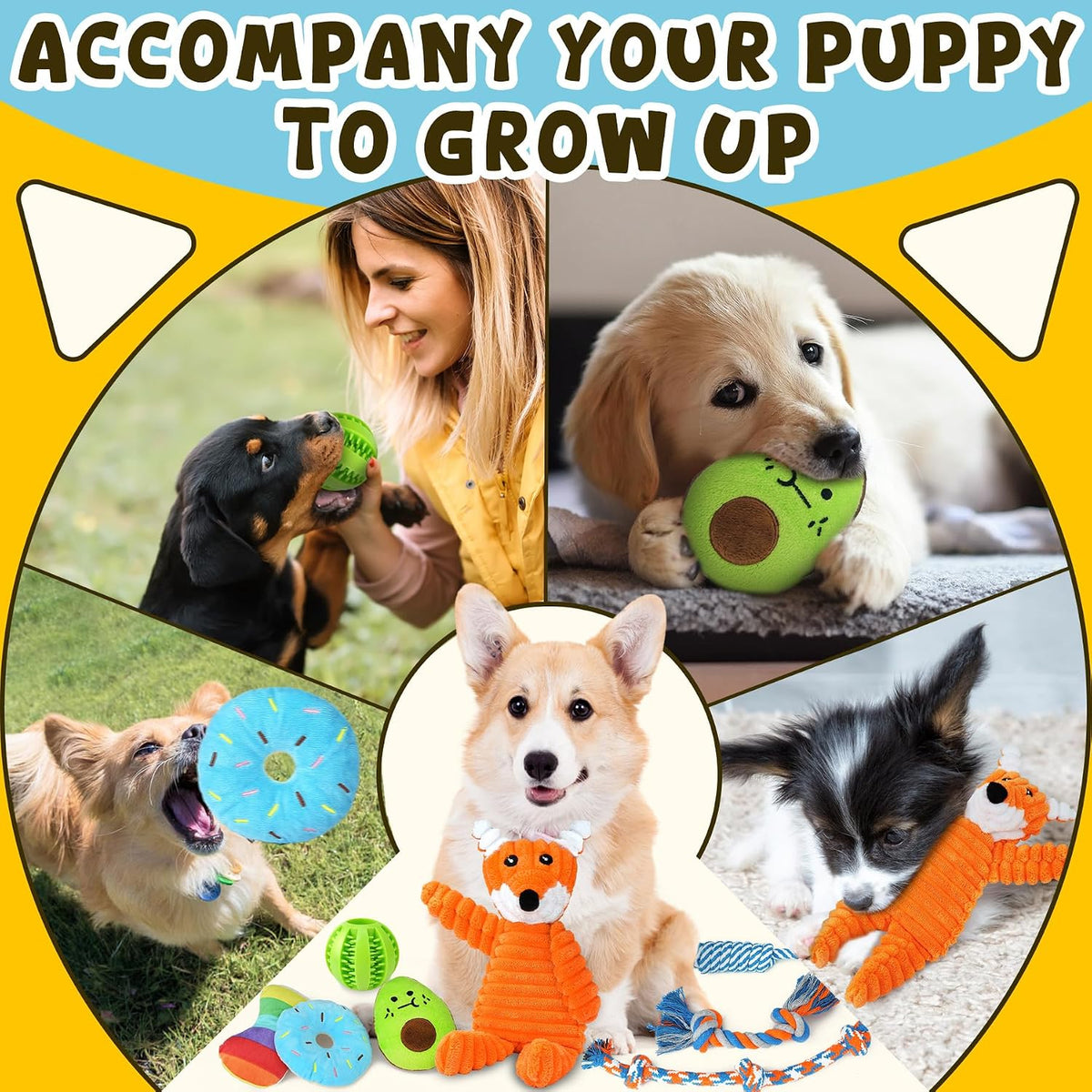 Zeaxuie 9 Pack Teething Puppy Toys – Natural Chew Relief Set for Small Breeds, Soothes Sore Gums and Reduces Destructive Chewing