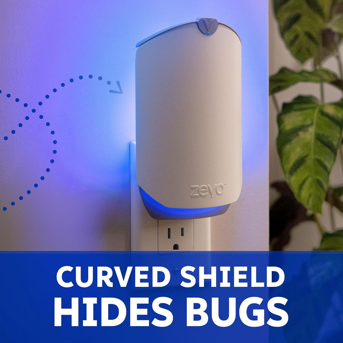 Zevo Flying Insect Trap – Streamlined Fruit Fly Catcher for Open-Plan Kitchens, Clean-Looking Gnat Control Without Clutter